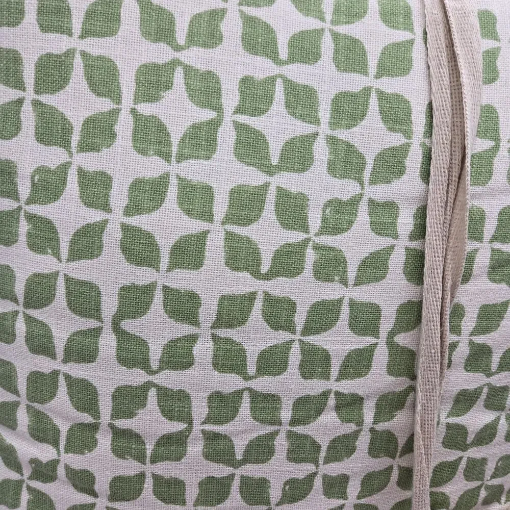 Linen Blend 2pc Pillow Set Floral Leaf 20x20